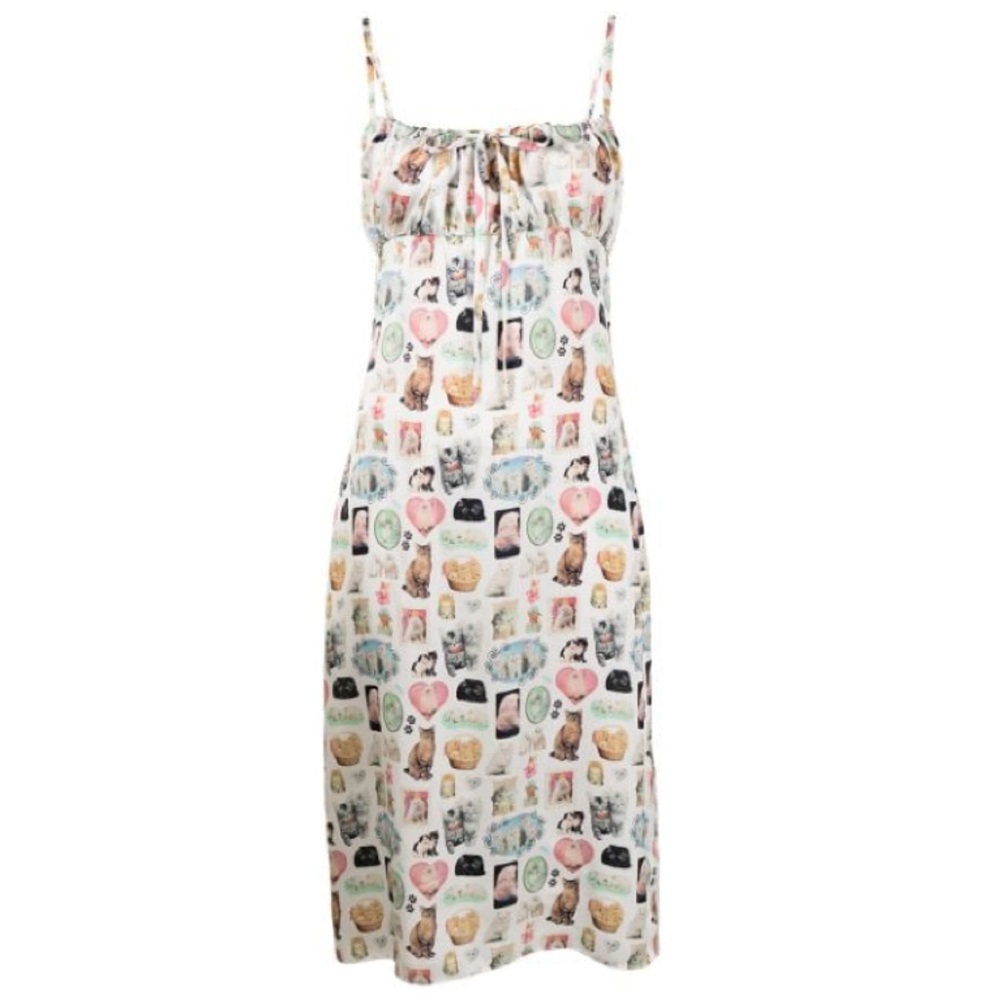 Ashley Williams Mart Cat Dress Silk size small